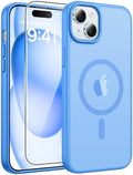 FNTCASE for iPhone 15/14/13 Case, Fit for Magsafe, Glass Screen Protector by FNTCASE