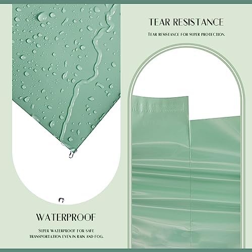 Metronic Large Poly Mailers 24x24 100 PCS, Strong Adhensive Shipping Bags for Clothing, Waterproof Shipping Envelopes for Small Business, Tear-resistant Mailers Poly Bags in Grayed Jade Green - Image 4
