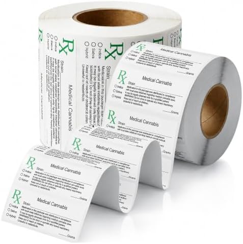 1000 Count 1" x 3" Pre Printed Adhesive Roll Labels for Packaging Use by Unknown