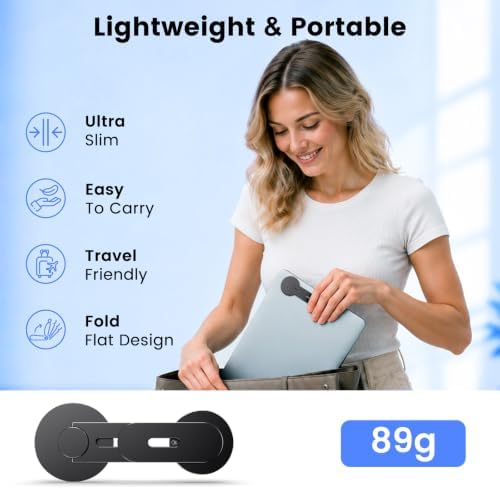 Magnetic 2PC Phone Holder for Laptop, MagSafe Laptop Phone Mount for iPhone 18/17/16/15/14/13/12 & All Phones, 180°Adjustable Phone Side Mount for Monitors for Tesla 3/Y - Image 5