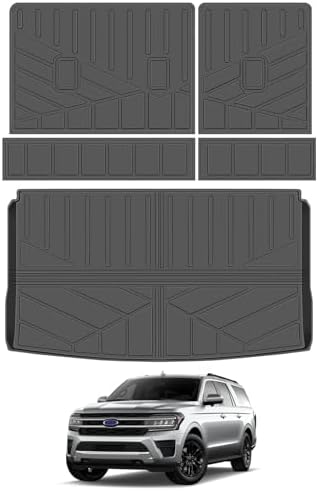 Cargo Liners for 2018-2024 Ford Expedition Max/Lincoln Navigator L Trunk Mat with Seat Back Cover Accessories, All Weather Rear Cargo Mat Backrest Protector(Only for Max & L Models) - Image 7