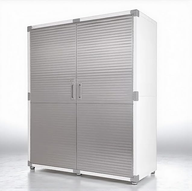 Heavy-Duty Commercial Storage Cabinet (White, 60" W x 24" D x 72" H) by Unknown