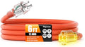 12/3 Gauge Outdoor Extension Cord 6 FT Heavy Duty Waterproof Orange by Unknown