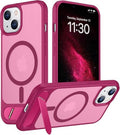 Temdan Magnetic Compatible with iPhone 14 Case/iPhone 13 Case,[Built-in Invisible Kickstand][Compatible with MagSafe][Military Grade Shockproof] Slim Translucent Matte Phone Case for iPhone 14/13 6.1" by Temdan