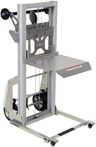 Vestil PALL-200 Aluminum Portable Load Lifter 32-7/16 in. x 12-1/8 in. x 44-15/16 in. 200 Lb. Capacity Silver by Vestil
