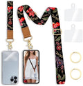 Yonlevres Phone Lanyard Crossbody Strap Wrist Neck Adjustable Women Flower by Yonlevres