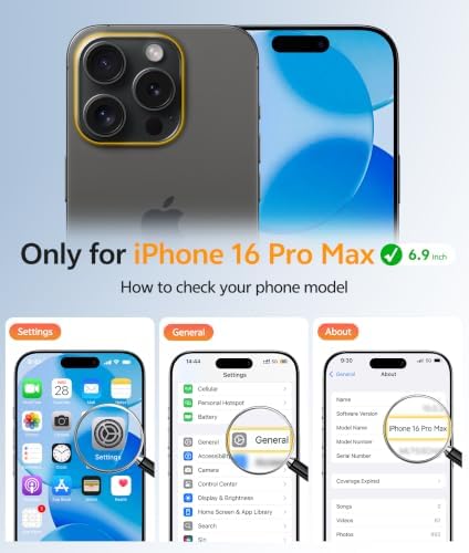 FNTCASE for iPhone 16 Pro Max Case, Fit for Magsafe, Glass Screen Protector - Image 2