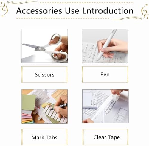 Office Supplies,White Desk Accessories,Stapler and Tape Dispenser Set for Women with Stapler,Tape Dispenser,Staple Remover,Staples,Clips,Scissors and Tabs,Gift for Students,Coworkers,Teacher,Business - Image 3