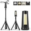 Rechargeable Camping Light with Stand 7 ft Max Height, 15000mAh Portable Cordless LED Work Light, 5500 Lumen 6500/4500/3500K Dimmable Emergency Flashlight with Detachable Tripod, Black by Dimgogo