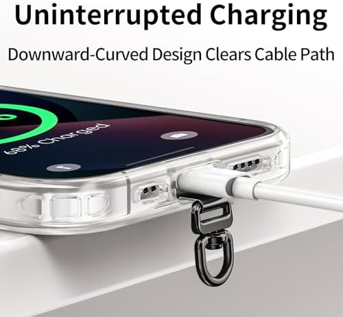 saxsion Phone Tether Tab & Lanyard Tab, 360° Swivel Clip - Ultra Thin Stainless Steel Universal Patch for All Phone Cases - Image 5