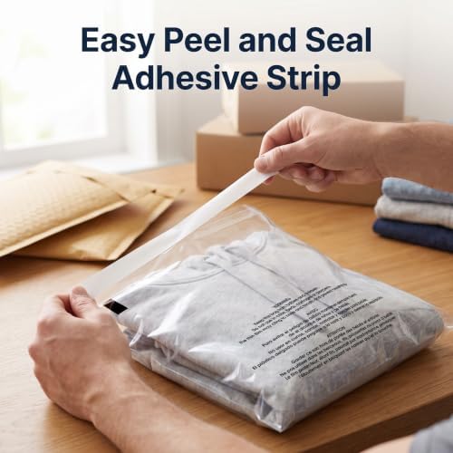 11” X 14” (100 Count) Self Seal Clear Poly Bags with Suffocation Warning - Image 5