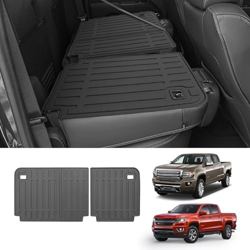 Custom for 2015-2022 Chevy Colorado/GMC Canyon Crew Cab Rear Seat Backrest Mats All Weather TPE Protection Mat Accessories (Not Fit Extended Cab) (for 2015-2022 Chevy Colorado/GMC Canyon Crew Cab) - Image 2