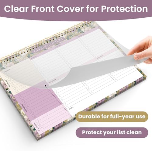 Weekly To Do List Notepad with 52 Undated Sheets（8.5"×11"）- Undated Weekly Planner Notepad for Office Desk Accessories and Supplies - Twilight Garden - Image 4