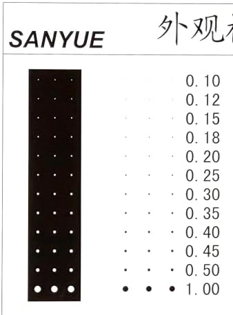 Flaw Detection Gauge SEC Size Estimation Chart (Transparency) for Defects and Measuring (Transparent, 5) - Image 5