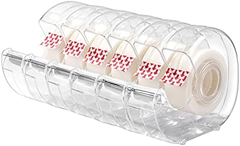 Amazon Basics Invisible Matte Finish Tape Dispenser with Refill Rolls for Labeling, 3/4" x 650" (18 yds), 6-Pack by AmazonBasics