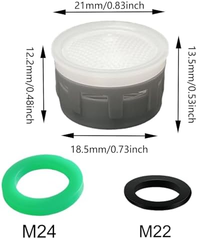 Faucet Aerator, 1.5 GPM Restrictor Plug-in Faucet Aerator Bathroom or Kitchen Replacement (20 pieces in white) - Image 2