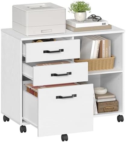 VASAGLE 3-Drawer Lateral File Cabinet, Home Office Printer Stand by VASAGLEbySONGMICSHOME