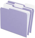 Pendaflex Colored File Folders, 100 Pack, Letter Size (8.5" x 11"), Durable Purple Folders, 3 Tabs for Easy Labeling, Colorful School, Office & Home Document Organization by TOPSProducts