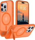 Temdan Magnetic Compatible with iPhone 15 Pro Max Case, [Built-in Invisible Kickstand][Compatible with MagSafe][Military Grade Shockproof] Slim Translucent Matte Phone Case for iPhone 15 Pro Max 6.7" by Temdan