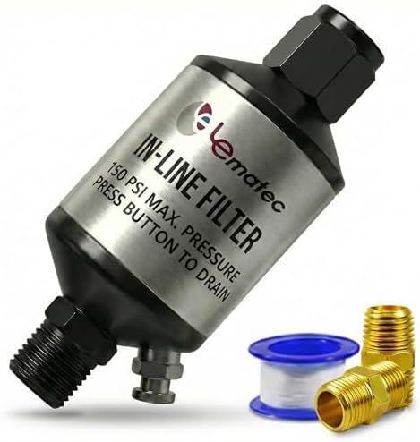 LE LEMATEC Moisture Trap & Water Separator for Paint Gun 1/4" NPT by LELEMATEC