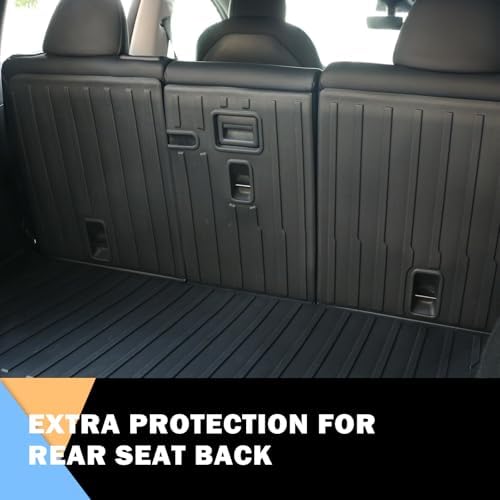 KUST Cargo Trunk Mat for Tesla Model Y Juniper 2025-2026 (5 Seats Only), Rear Trunk Liner with Back Seat Protector for Model Y Juniper Accessories TPE Rubber - Image 4