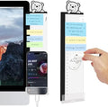 Office Desk Accessories 2pcs Monitor Memo Board Computer Message Board - Computer Side Panel Memo Creative Monitor Side Panel with Phone Holder Suitable for Office Home Desktop (with Grease Pencil) by edooi