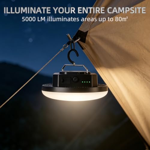 3 Lighting Modes Rechargeable LED Camping Lantern with Magnet - Image 4