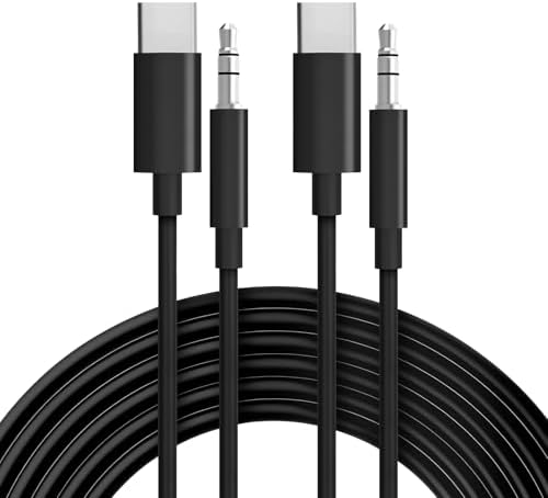 Seulliya USB C to 3.5mm Audio Aux Jack Cable, Aux Cord for iPhone, Type C to 3.5mm Headphone Car Stereo Cord Compatible with iPhone 17/16 Plus /15 Pro Max, Samsung Galaxy S23 S22 Note 20 2Pack by Seulliya