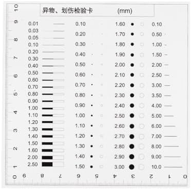HARFINGTON High Precision SEC Size Estimation Chart 10x10cm Transparency Flaw Detection Film Ruler for Diameter and Line Width Defects Measuring by HARFINGTON