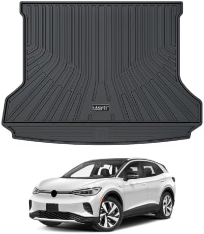 LASFIT Custom Fit Trunk Cargo Mat for Volkswagen VW ID.4 2021-2026, (Only Fit Non-Adjustable Carpet Floor), All Weather Protection TPE Trunk Mat Trunk Liner Trunk Tray Cargo Liner, Easy to Clean by LASFIT