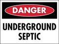 Danger Underground Septic Sign Metal Tin Sign 8x12 Inches by MUZUPUTS