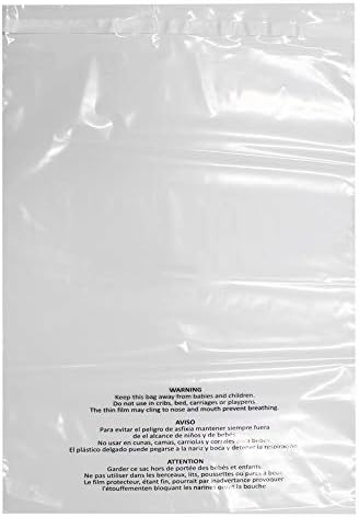 200 Count 12x15 Inch Self Seal Clear Poly Bags by Belinlen