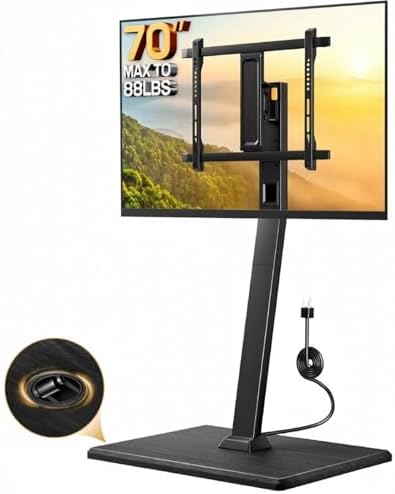 Perlegear Rolling TV Stand with Power Outlet for 30–70 inch TVs, 88 lbs by Perlegear