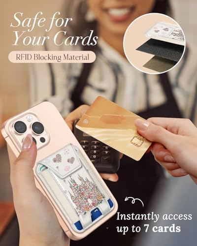 Shorogyt Compatible with Magsafe Wallet with Flap Cover, Castle - Image 4