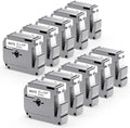 10 Pack Labelife M-K231s Label Tape Replace for Brother P Touch M Tape by Labelife