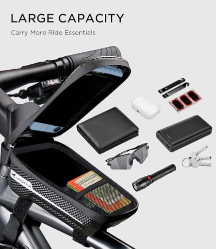 whale fall Bike Frame Bag Waterproof, 3D EVA Hard Shell, Bike Phone Holder - Image 5