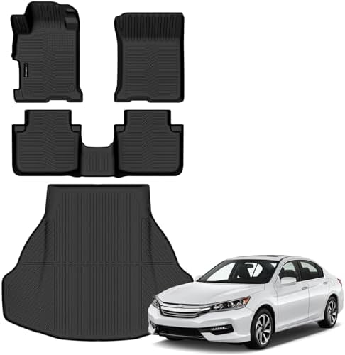 AUXKO All Weather Floor Mats Cargo Mat for Honda Accord Sedan 2013-2017 by AUXKO