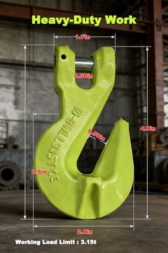 Clevis Grab Hooks 6944lbs Heavy Duty Chain Hook for Truck Trailer Chain Forged Alloy Steel Chain Hook for Transport【1Pack】 - Image 4