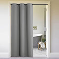 NICETOWN Silver Grey Doorway Curtain Privacy, Door Cover Curtain, Sound Reducing Winter Insulated Thermal Room Darkening Blackout Curtains for Bedroom, 132 inch Length (1 Panel, 5ft Wide by 11ft Long) by NICETOWN