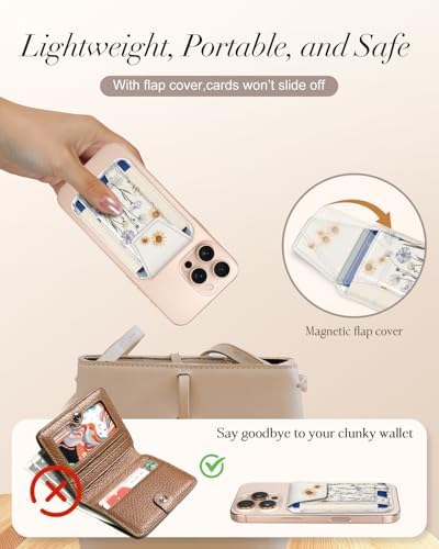 Shorogyt Compatible with Magsafe Wallet with Flap Cover, Watercolor - Image 2