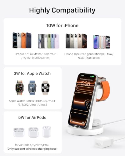 Anlmz 3 in 1 Charging Station - Wireless Charger for Apple Multiple Devices - Image 4