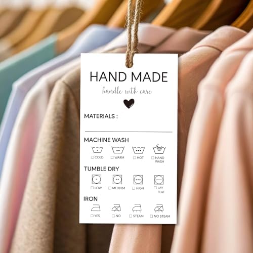 BLSUREFYX Handmade Care Instruction Tag 3.5x2in 240pcs Hand Made Tags - Image 5