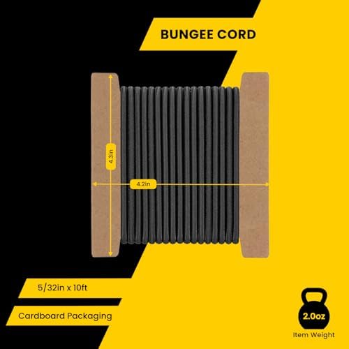 Brotree Bungee Cords 5/32" x 10ft Elastic Shock Cord 100% Stretch Cord - Image 2