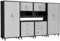 6-Piece Garage Storage Cabinets System Heavy Duty Workshop Set by FLIXELIO