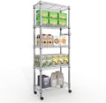 Garvee 61" H Storage Shelves with Wheels 1100LBS Rolling Metal Wire Rack by Garvee