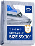RAINDEWAY Tarps 8x10Ft 5.5 Mil Multipurpose Waterproof Poly Tarp Cover by RAINDEWAY