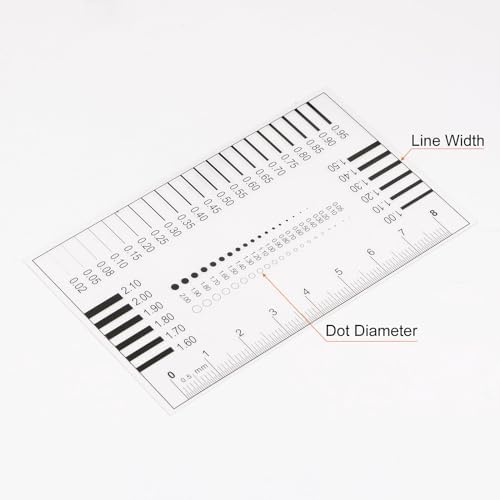 HARFINGTON High Precision SEC Size Estimation Chart 8cm Transparency Flaw Detection Film Ruler for Diameter and Line Width Defects Measuring - Image 3
