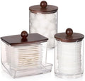 Tbestmax Bathroom Organizer Accessories Set-10 oz,7 oz Qtips Holder Storage with Bamboo Lids, Cotton Ball/Swabs Dispenser, Apothecary Jar 3 Pcs by Tbestmax