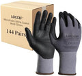 LOCCEF Safety Work Gloves MicroFoam Nitrile Coated-12 Pairs,Seamless Knit Nylon Gloves,Home Improvement,Micro-Foam Gloves by LOCCEF