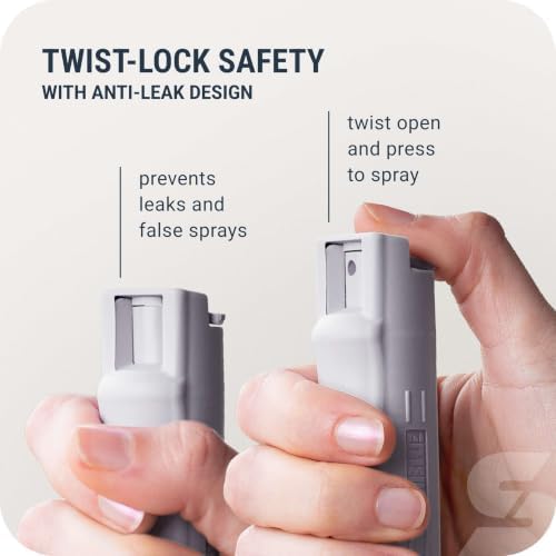 Sabre Pepper Spray with Quick Release Keychain for Self Defense – Multi Pack Max Strength OC with UV Marking Dye, Twist Lock Safety, Finger Grip, 10‑Sec. Spray, 14‑ft Range, Made in USA, 0.54 fl oz - Image 7